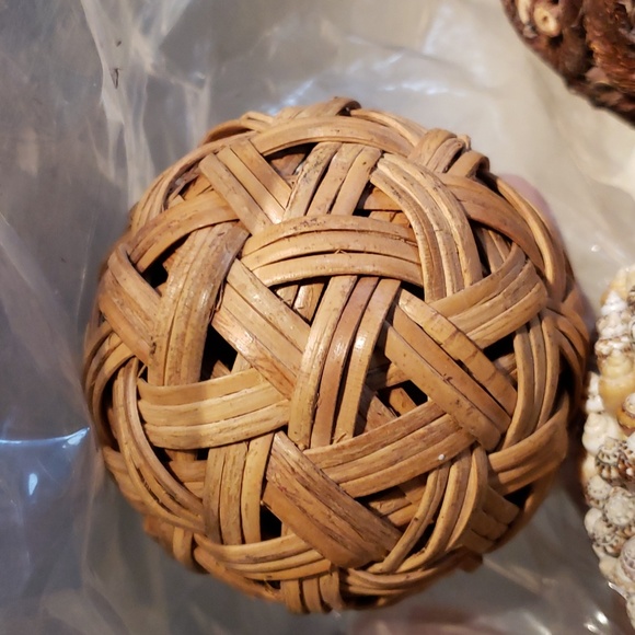 Decorative Balls Natural Set of 5 - Picture 4 of 8